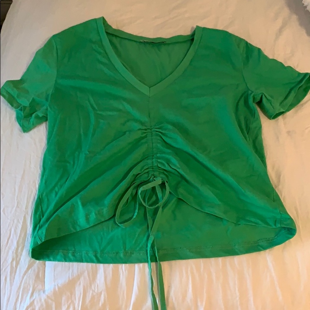 Zara top in green